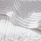 Bedroom > Quilts & Blankets - King Size 3 Piece Reversible Scalloped Edges Microfiber Quilt Set In White