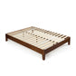 Bedroom > Bed Frames > Platform Beds - Queen Size Modern Low Profile Solid Wood Platform Bed Frame In Espresso