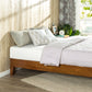 Bedroom > Bed Frames > Platform Beds - Twin Size Low Profile Wooden Platform Bed Frame In Cherry Finish
