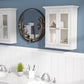 Bathroom > Bathroom Cabinets - Classic 2-Door Bathroom Wall Cabinet In White Finish