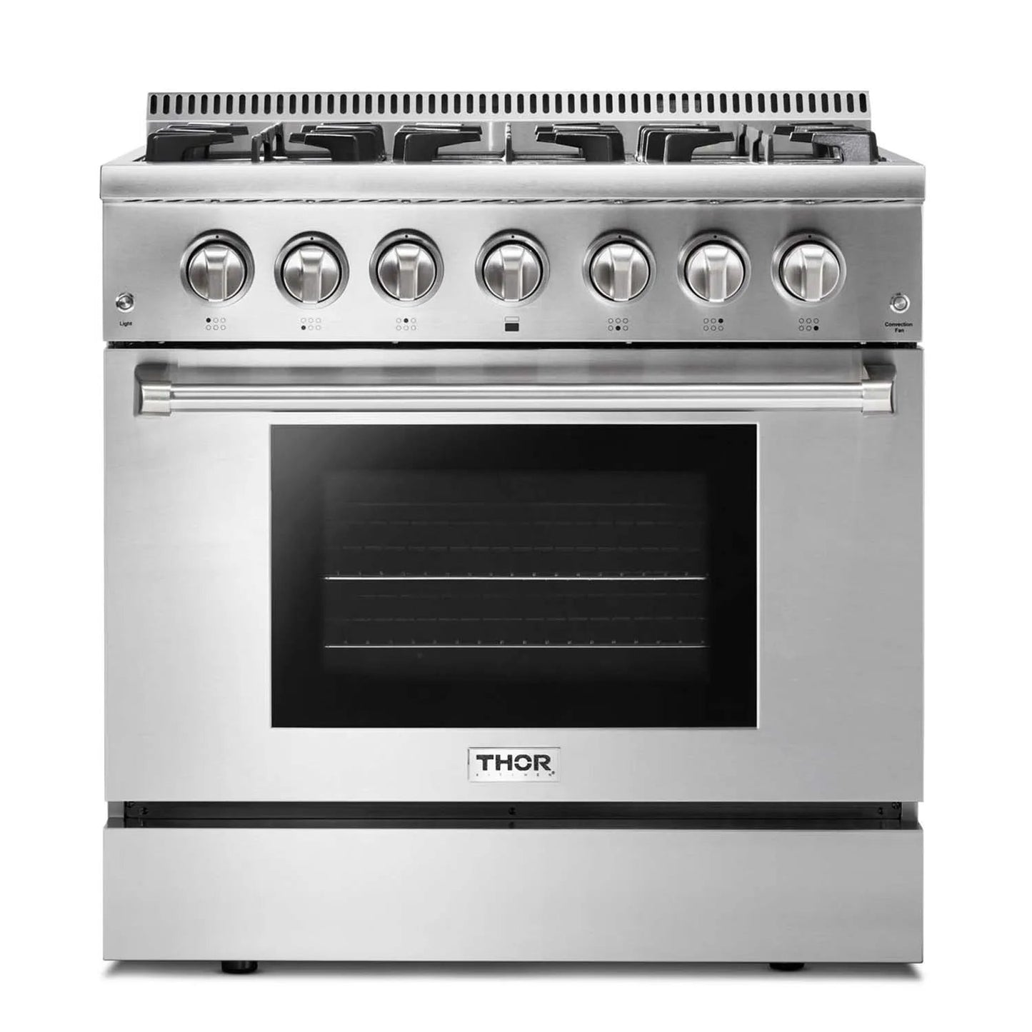 Thor 36 Inch Professional Dual Fuel Range In Stainless Steel