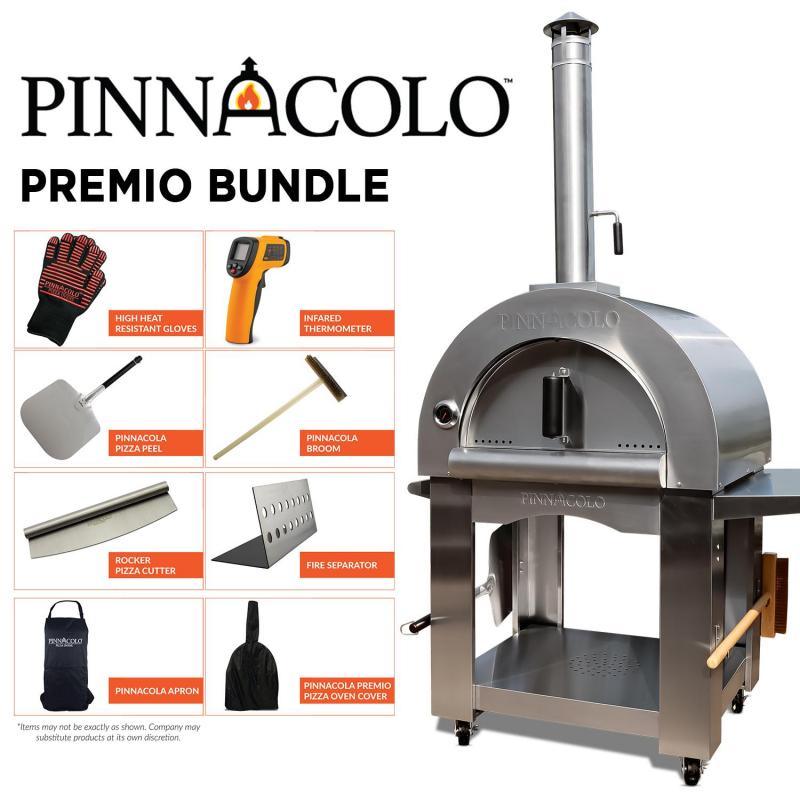 Pinnacolo Premio Wood Fired Outdoor Pizza Oven with Accessories-Novel Home