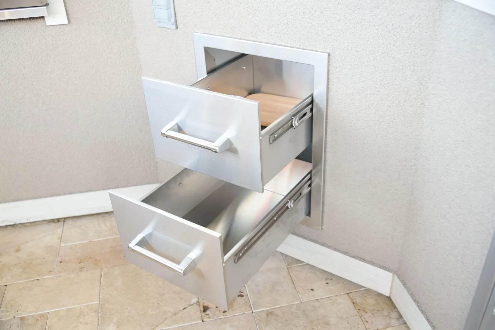 Outdoor Kitchen Stainless Steel Double Drawer-Novel Home