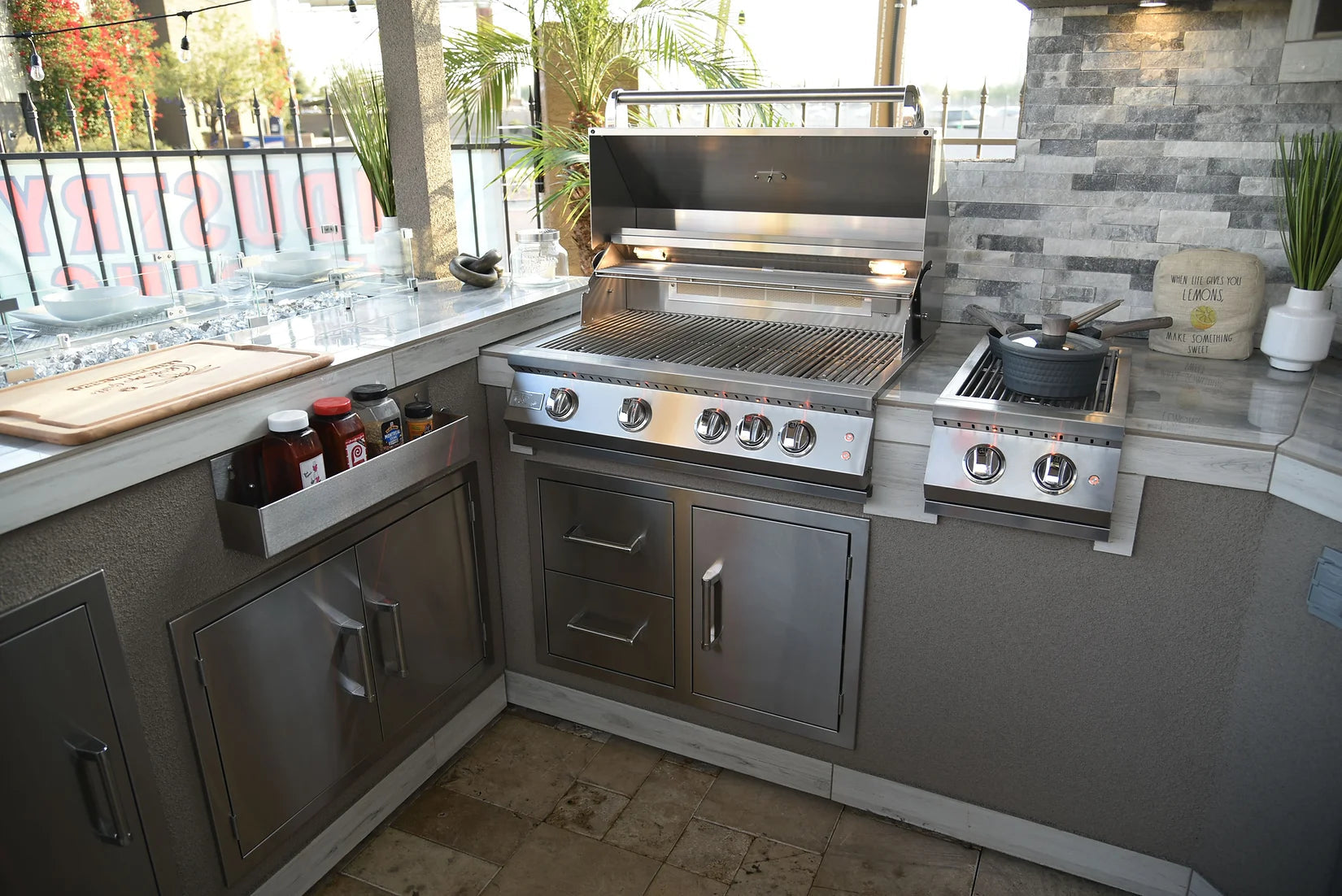 Outdoor Kitchen Stainless Steel Two Drawer - One Door Combo-Novel Home