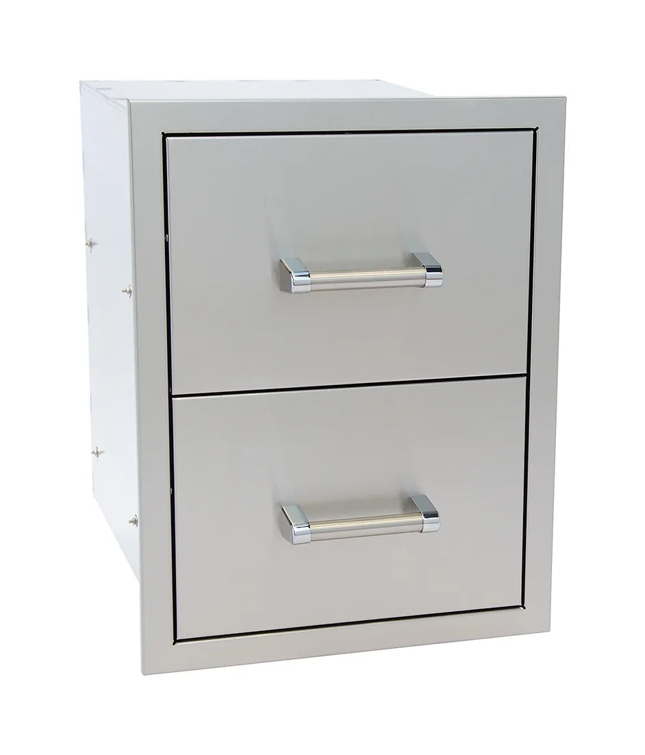 Outdoor Kitchen Stainless Steel Double Drawer-Novel Home