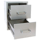 Outdoor Kitchen Stainless Steel Double Drawer-Novel Home