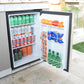 Built-In Outdoor Kitchen Refrigerator with Temp Control Soda Rack and Lights-Novel Home