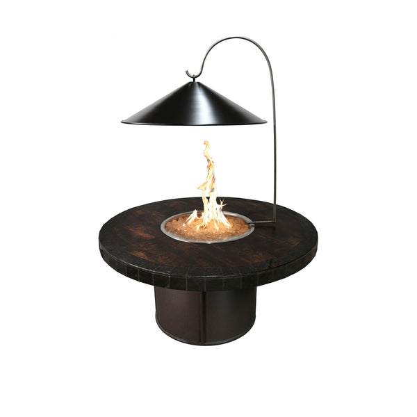 41 Black Aluminum Round Cover & Heat Reflector with Stand-Novel Home