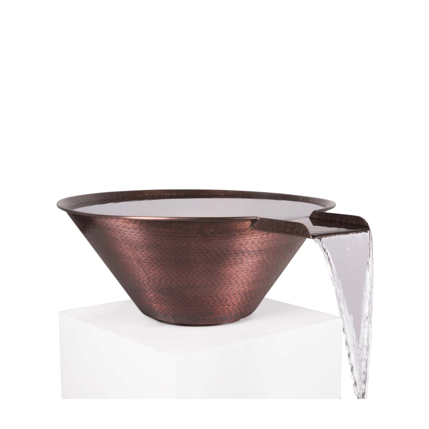24" Cazo Hammered Copper Water Bowl-Novel Home