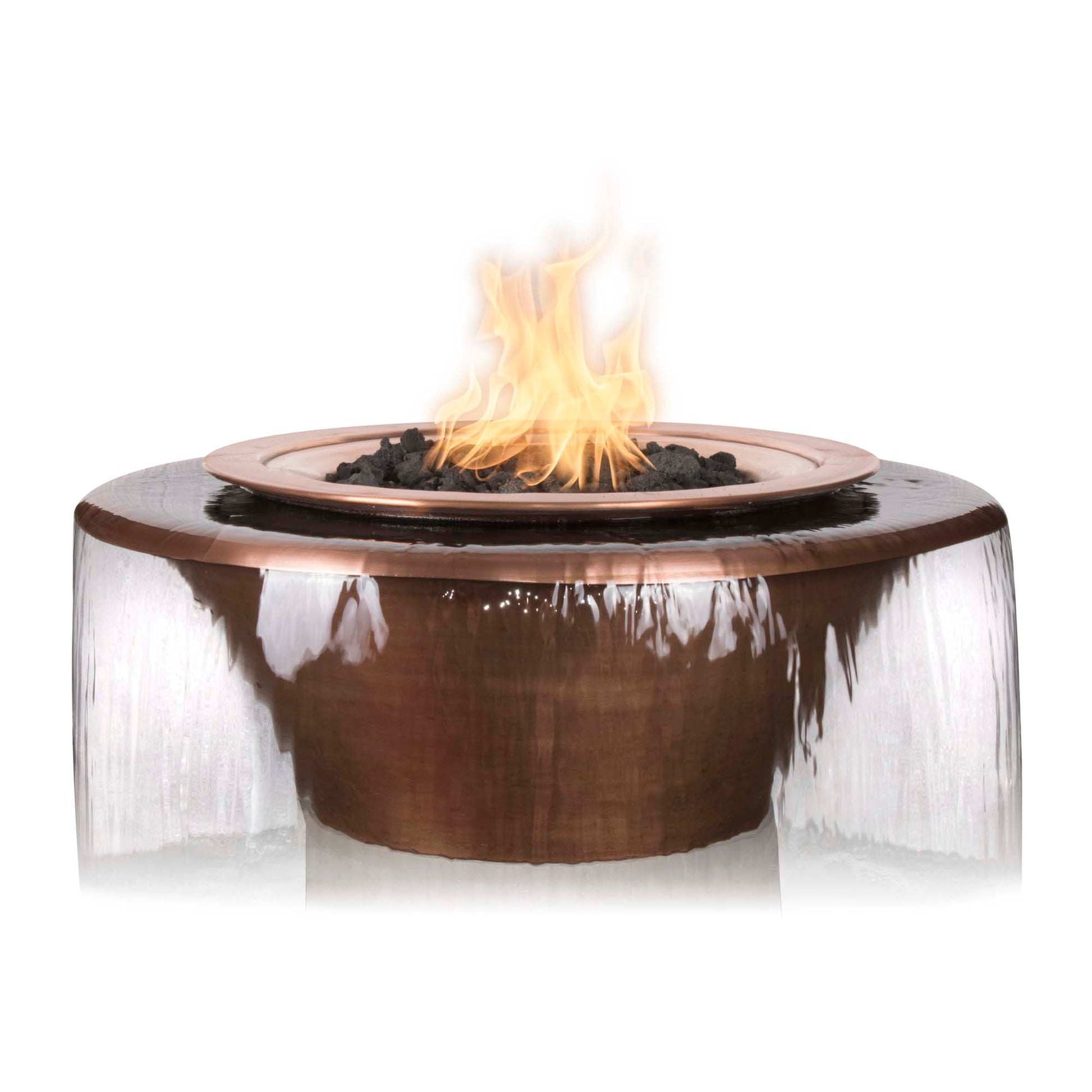 36" Cazo Copper 360° Water & Fire Bowl - Match Lit-Novel Home