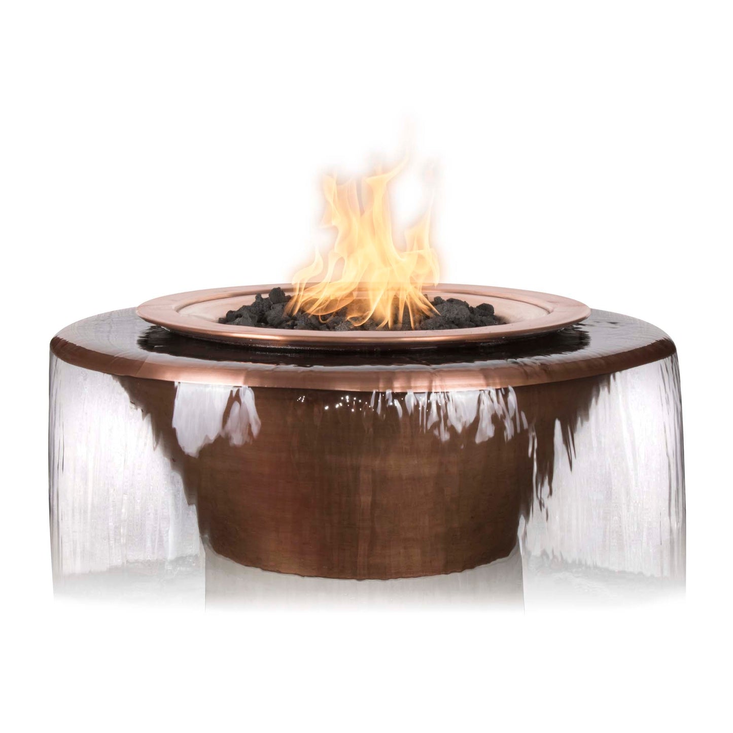 36" Cazo Copper 360° Water & Fire Bowl - 12V Electronic Ignition-Novel Home