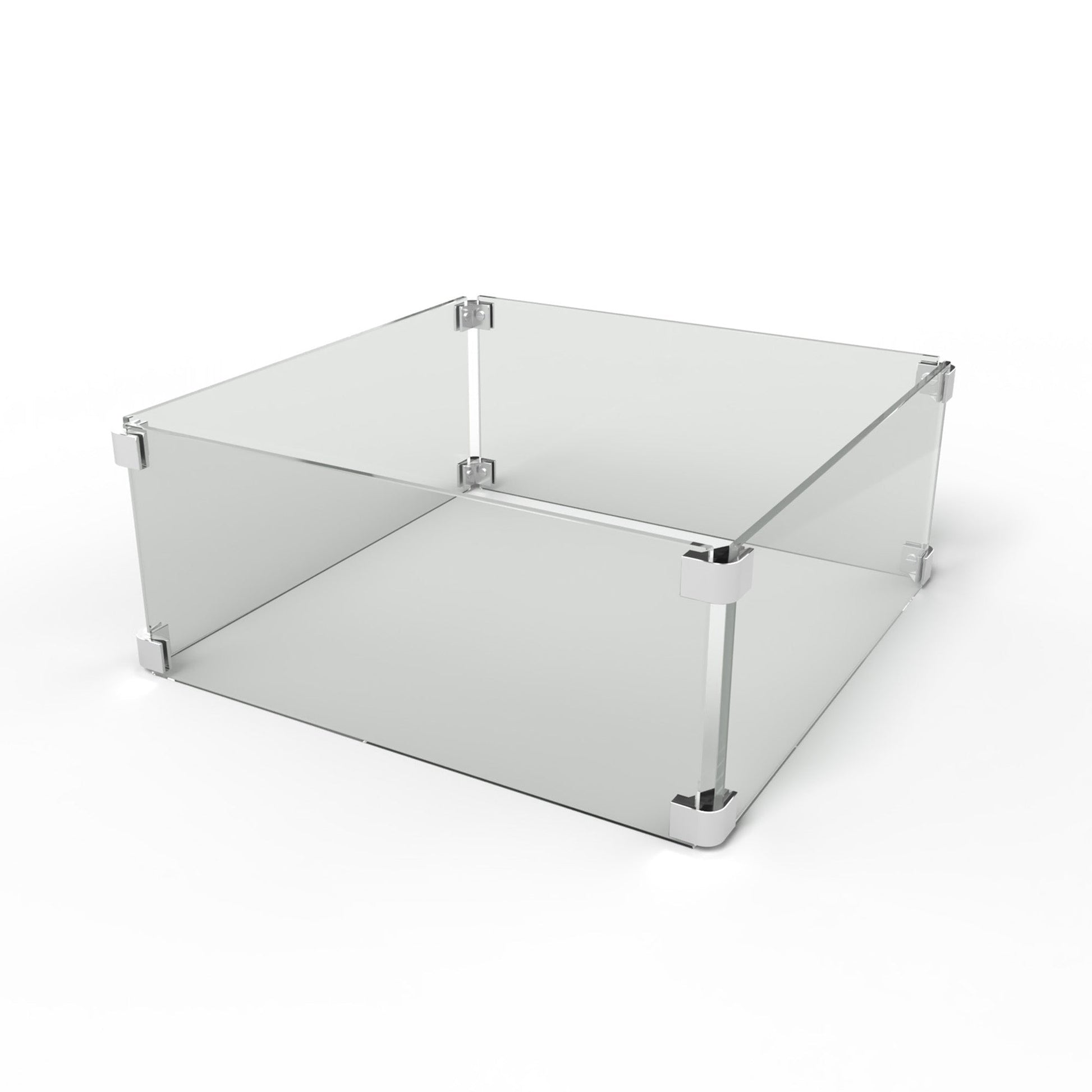 20" x 20" Square Glass Wind Guard ¼" - Tempered Glass with Polished Edges-Novel Home