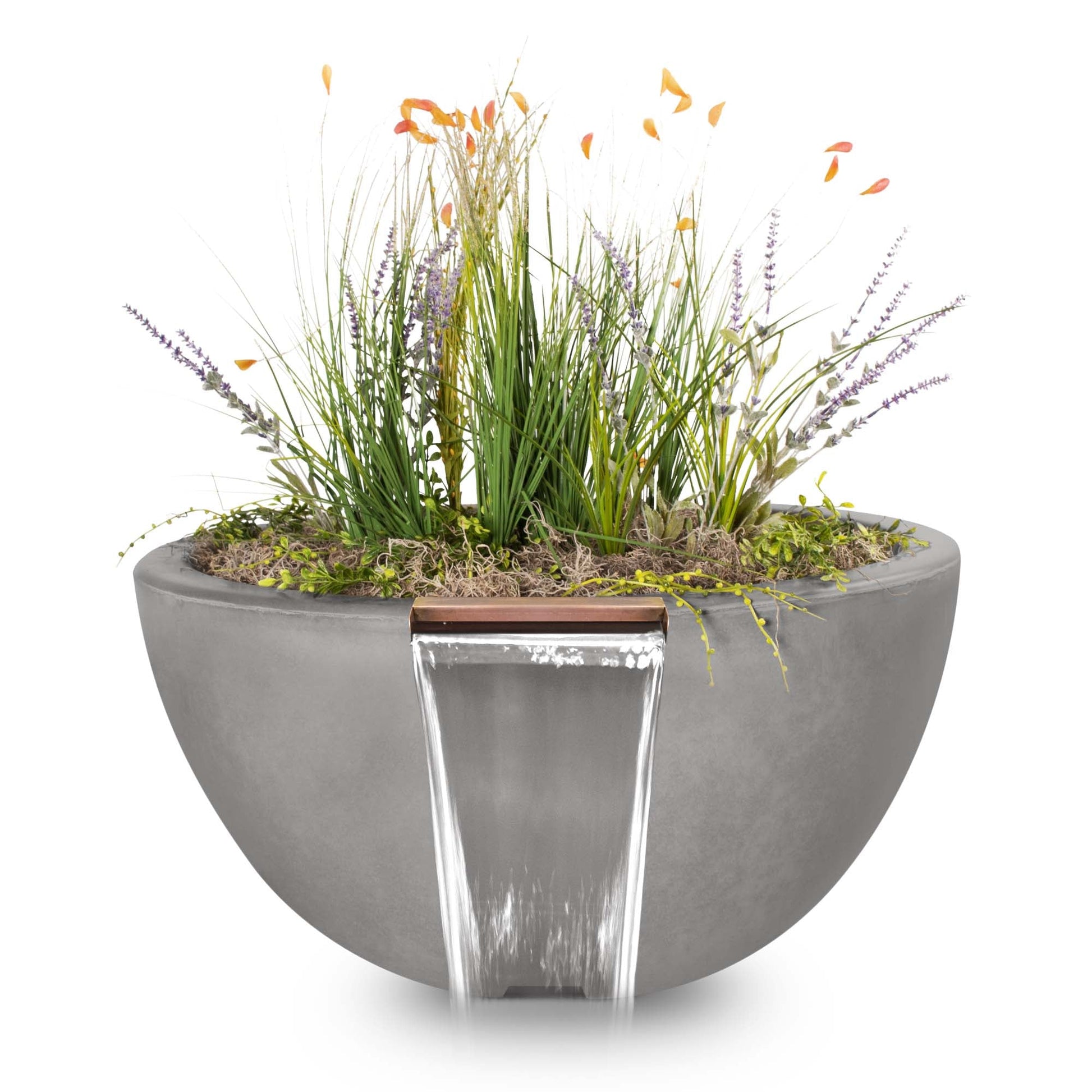 38" Luna GFRC Planter Bowl with Water-Novel Home