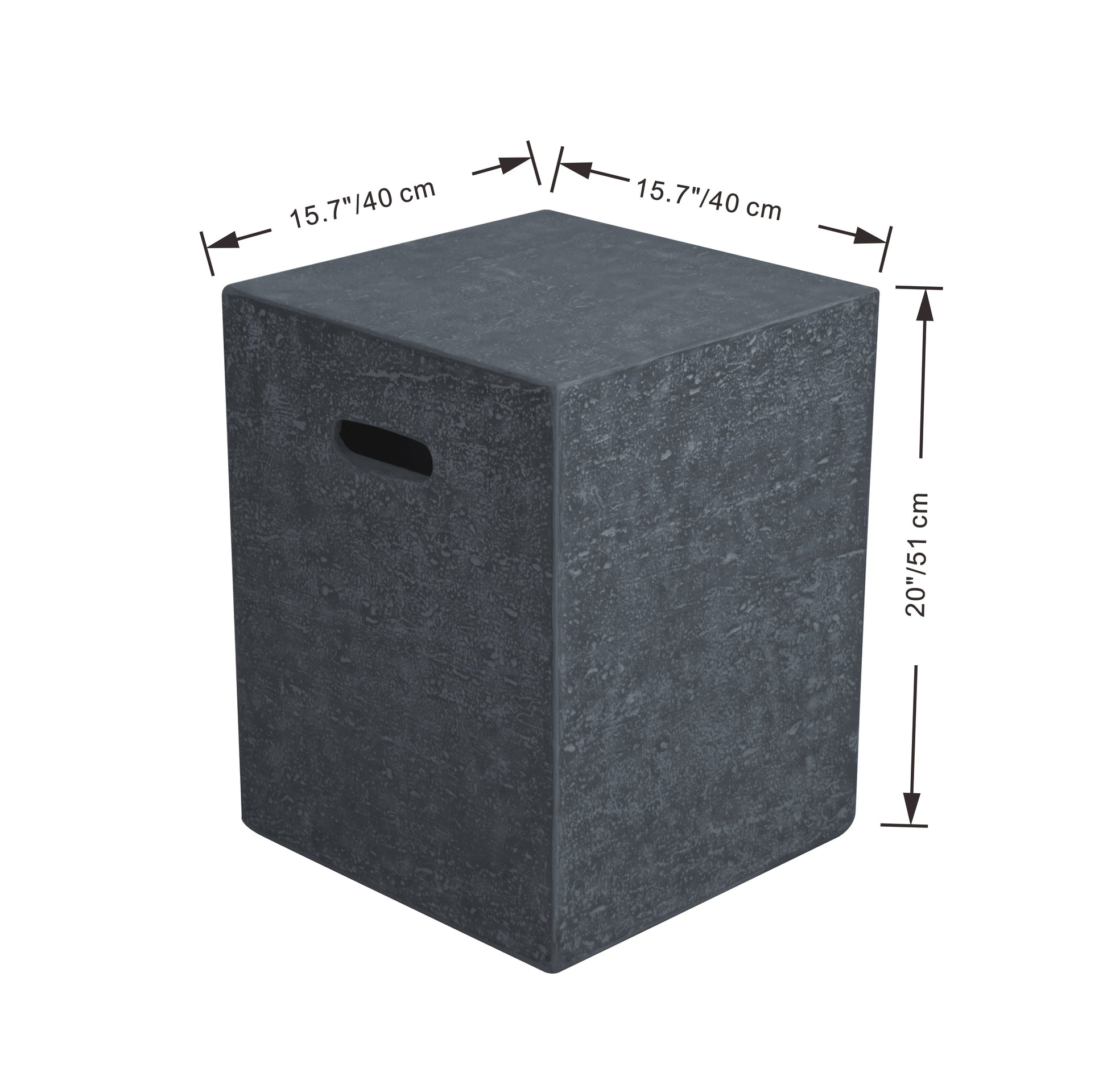 Square Tank Cover - Travertine Texture-Novel Home