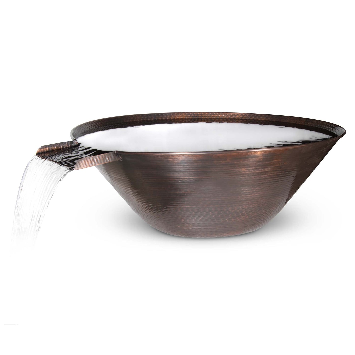 31" Remi Hammered Copper Water Bowl-Novel Home