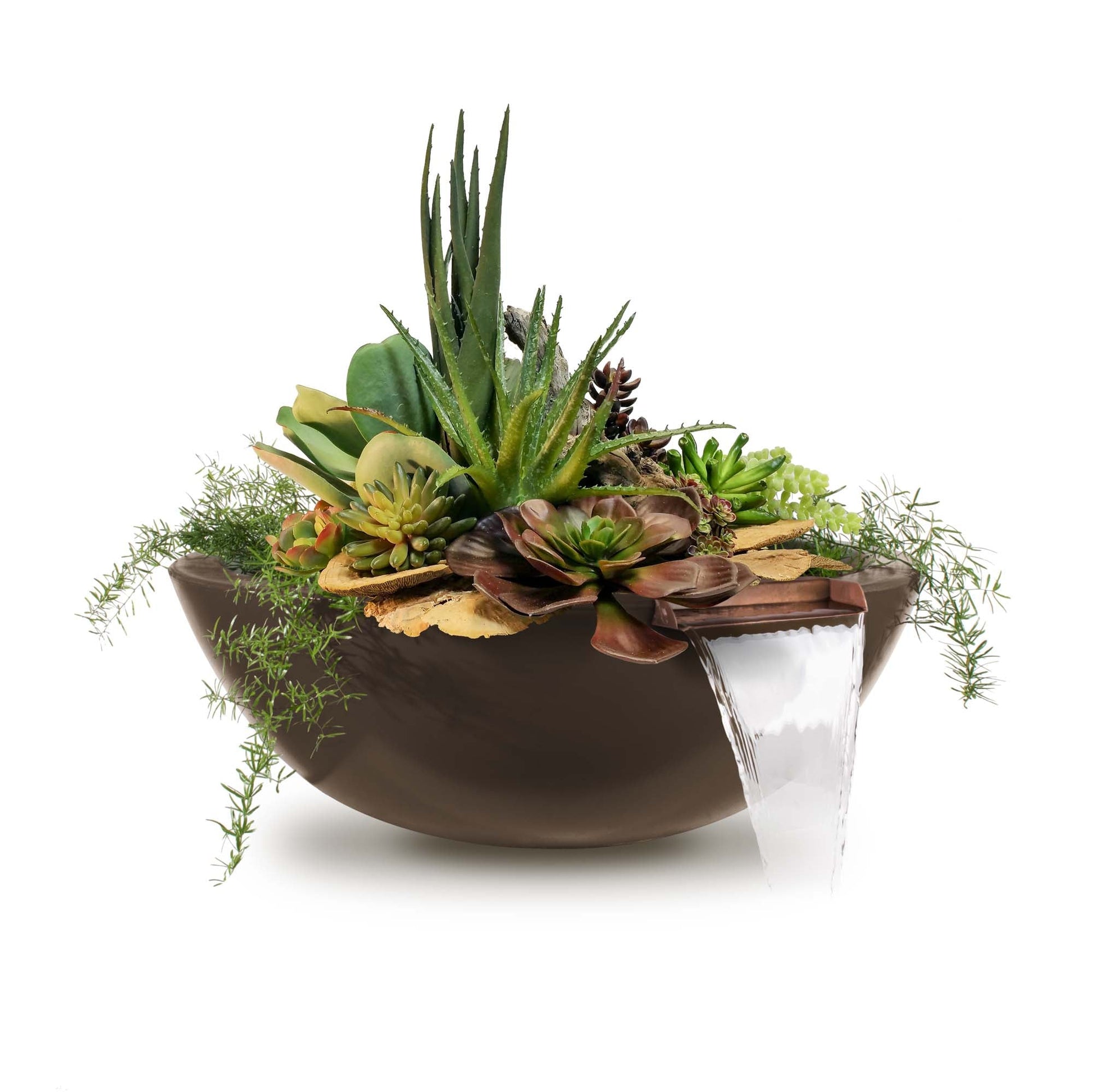 27" Sedona GFRC Planter Bowl with Water-Novel Home