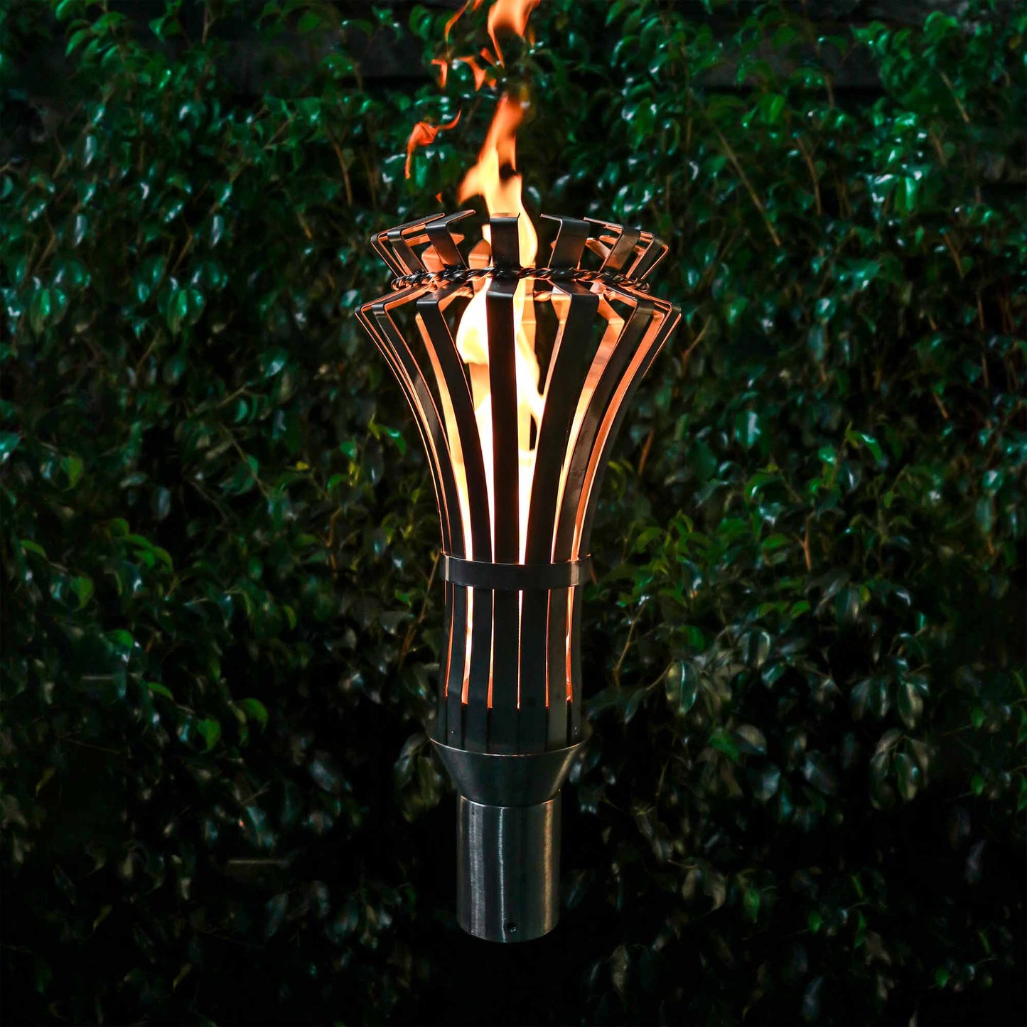 Gothic Torch with TOP-LITE Torch Base - Stainless Steel-Novel Home