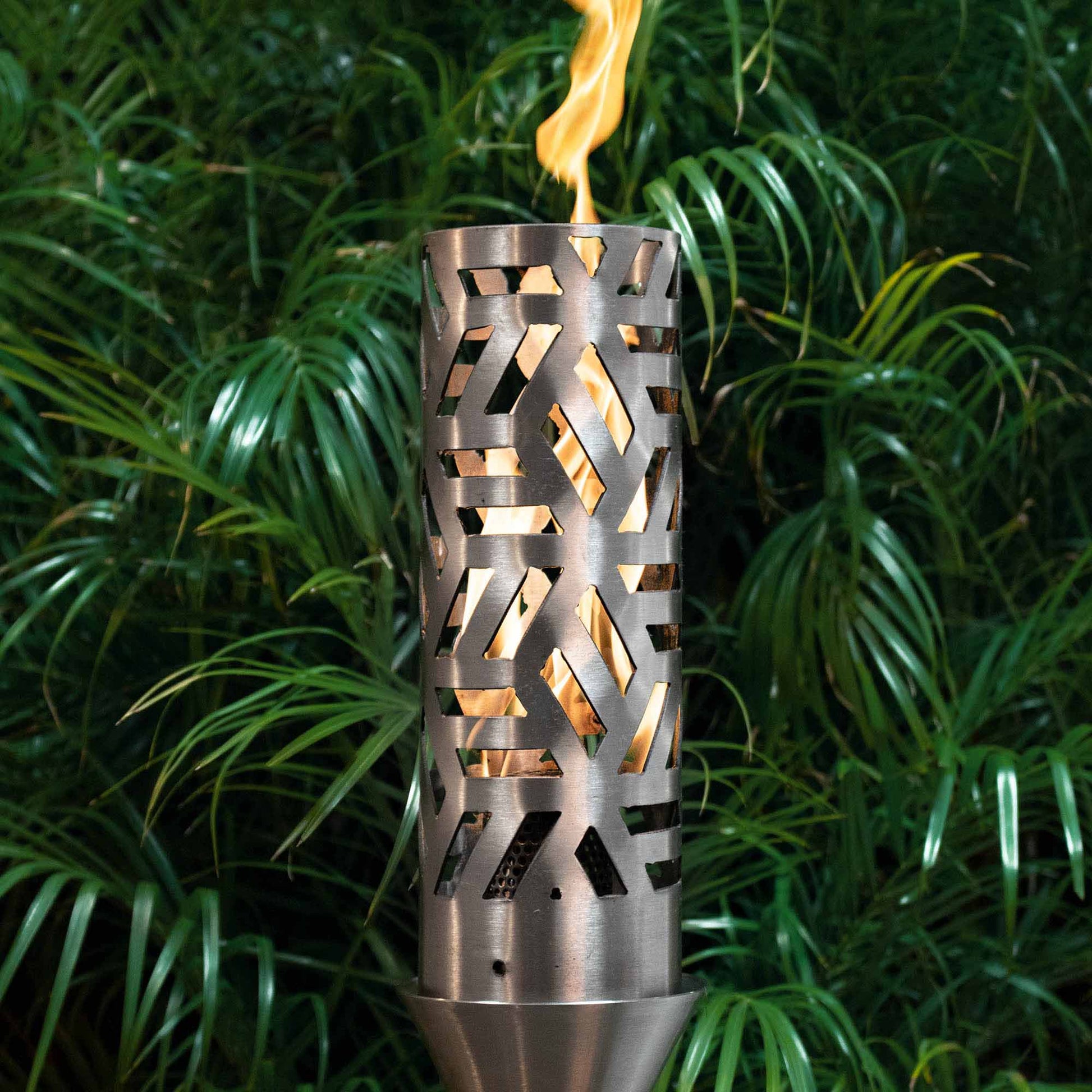 Cubist Torch with TOP-LITE Torch Base - Stainless Steel-Novel Home