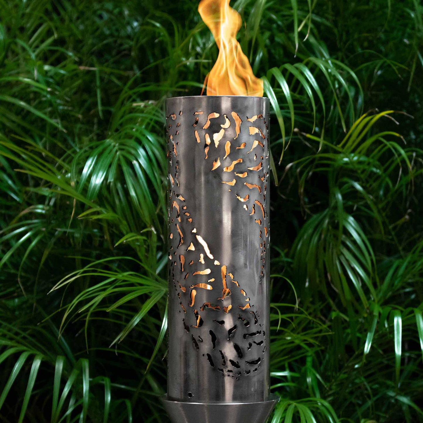 Tiki Torch with Original TOP Torch Base - Stainless Steel-Novel Home