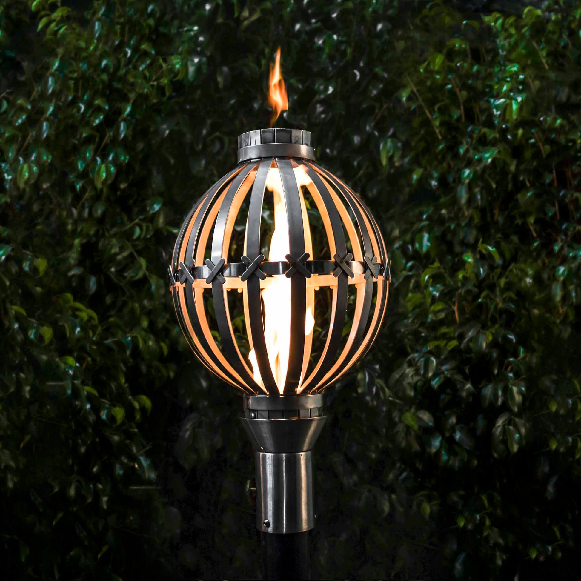 Globe Torch with TOP-LITE Torch Base - Stainless Steel-Novel Home