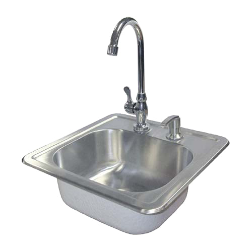 Stainless Steel Sink w/ Faucet & Soap Dispenser-Novel Home
